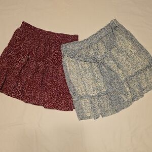 2 Floral Print Skirts Medium